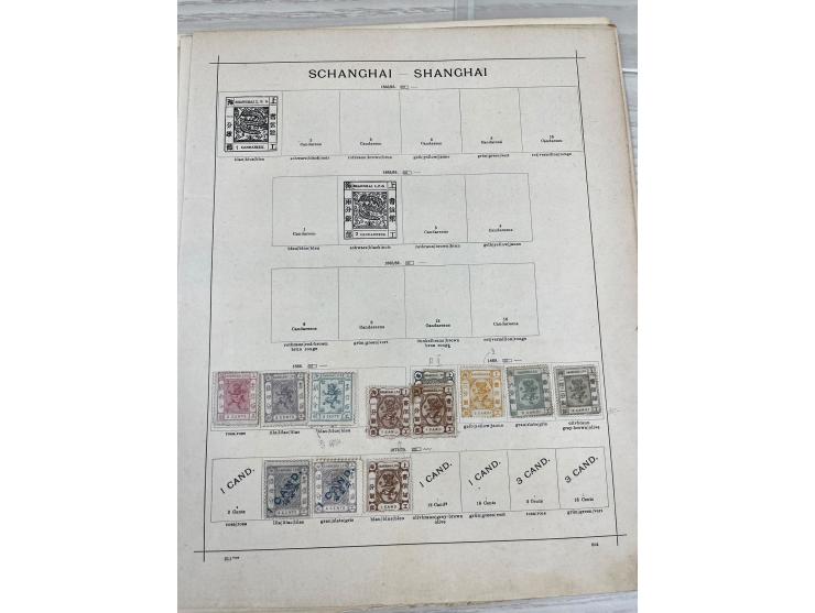 including Shanghai, Chefoo, Chungking, Kewkiang. Mostly Shanghai LPO stamps. Plus two pieces. Large quantity. Please view.